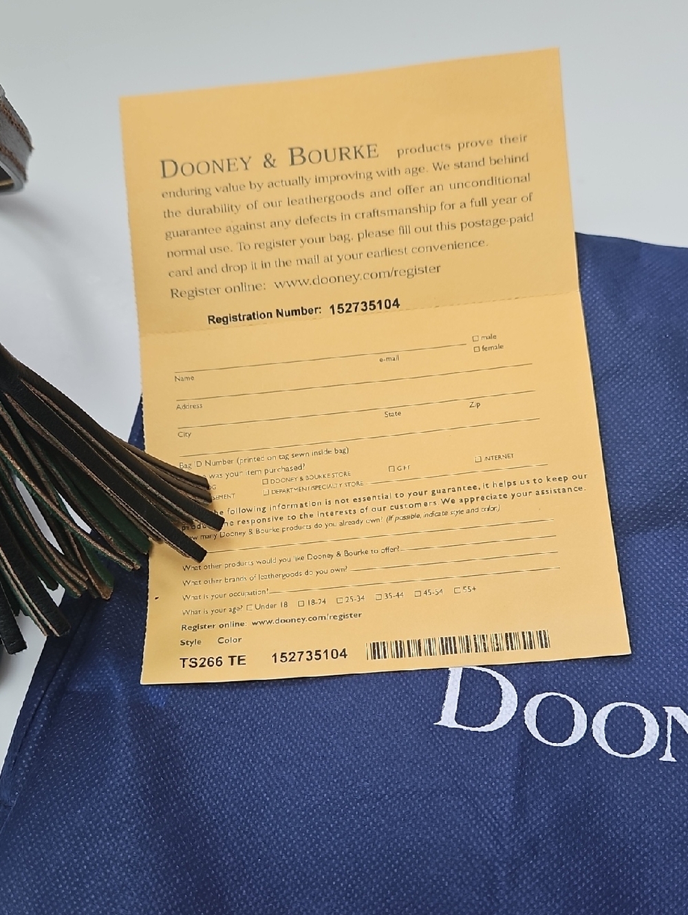 Dooney & Bourke Dark Teal Smooth Leather Bristol Leather Satchel - Picture 11 of 13